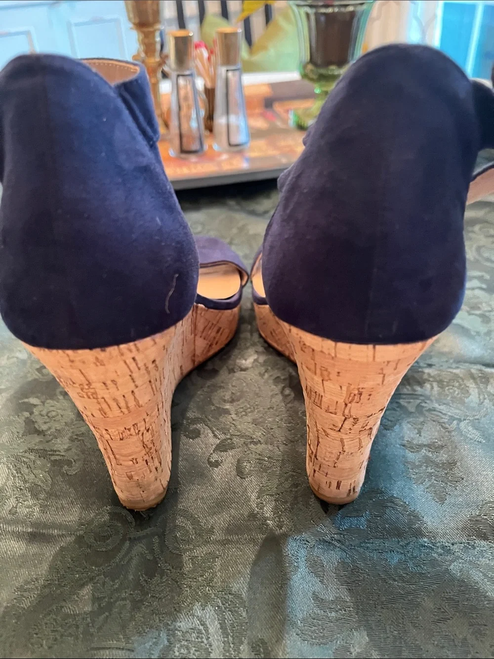 Charles David navy suede